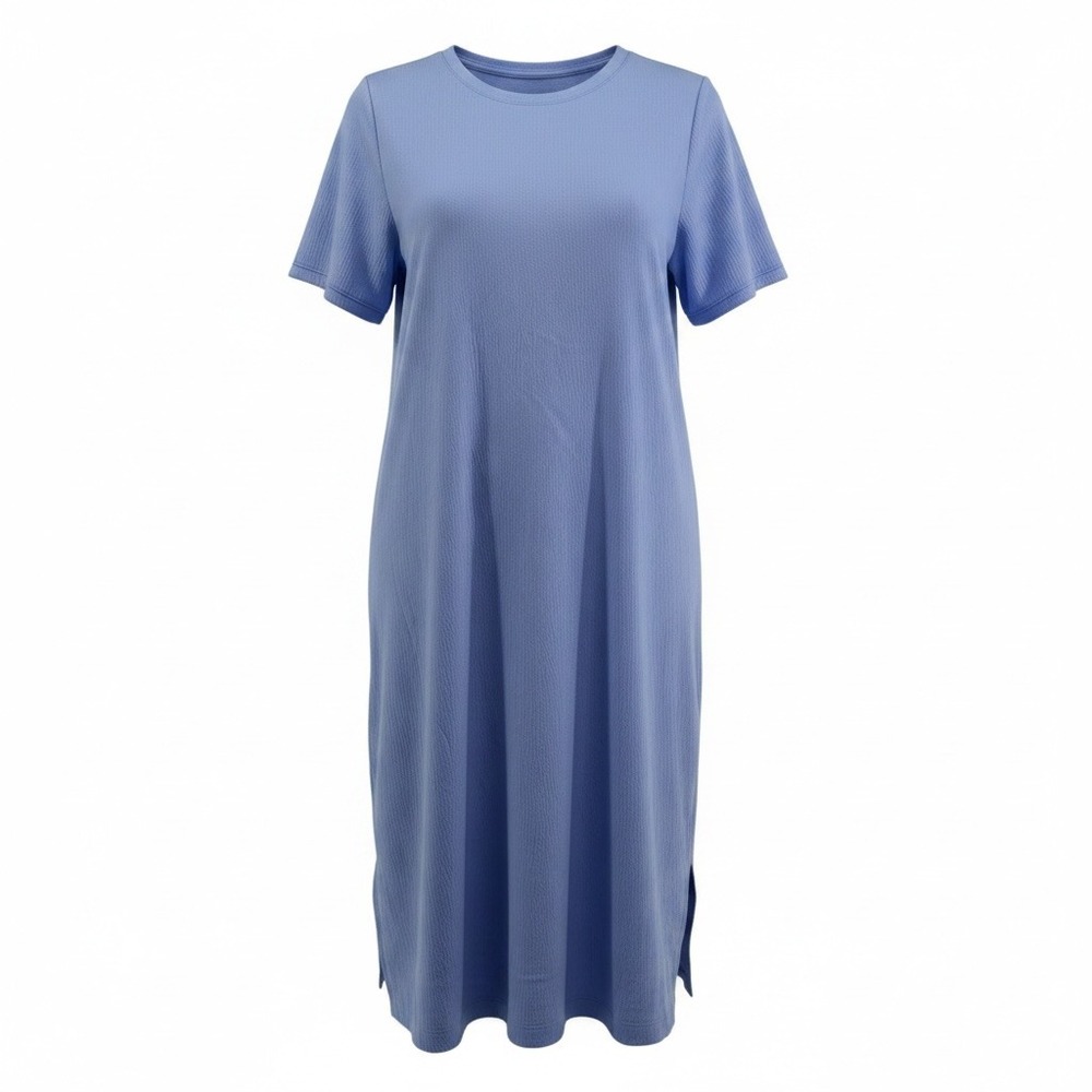 Jessica Simpson Woman's XL Sleep Shirt Nightgown Blue Knit Lounge Soft Stretch